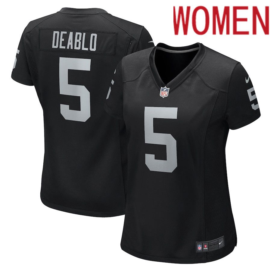 Women Oakland Raiders #5 Divine Deablo Nike Black Player Game NFL Jersey